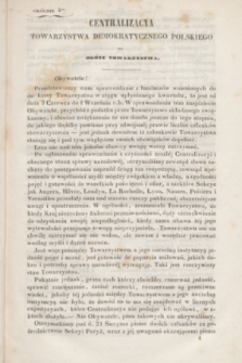 Okólniki Towarzystwa Demokratycznego Polskiego. 1846/1847, okólnik 4 () + dod.