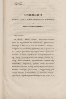 Okólniki Towarzystwa Demokratycznego Polskiego. 1846/1847, okólnik 6 (19 stycznia 1847)