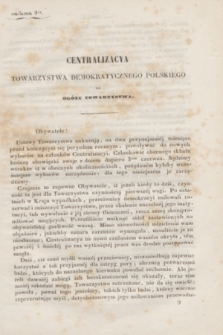 Okólniki Towarzystwa Demokratycznego Polskiego. 1846/1847, okólnik 9 (3 marca 1847)
