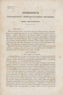 Centralizacya Ogółu Demokratycznego Polskiego do Ogółu Towarzystwa. 1847/1848, okólnik 7 (20 stycznia 1848)