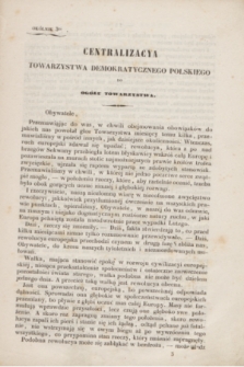 Centralizacya Ogółu Demokratycznego Polskiego do Ogółu Towarzystwa. 1848/1850, okólnik 3 (18 maja 1849)