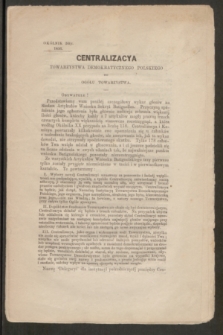 Centralizacya Ogółu Demokratycznego Polskiego do Ogółu Towarzystwa. 1853/1859, okólnik 24 (31 grudnia 1856)