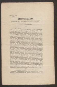 Centralizacya Ogółu Demokratycznego Polskiego do Ogółu Towarzystwa. 1853/1859, okólnik 28 (21 października 1857)