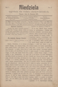Niedziela : tygodnik dla rodzin chrześcijańskich. R.1, nr 17 (24 stycznia 1875)