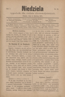 Niedziela : tygodnik dla rodzin chrześcijańskich. R.1, nr 36 (6 czerwca 1875)