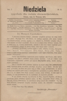 Niedziela : tygodnik dla rodzin chrześcijańskich. R.1, nr 51 (19 września 1875)
