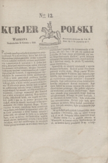 Kurjer Polski. 1829, Nro 12 (13 grudnia)