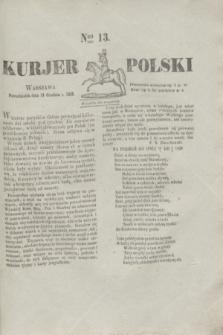 Kurjer Polski. 1829, Nro 13 (14 grudnia)