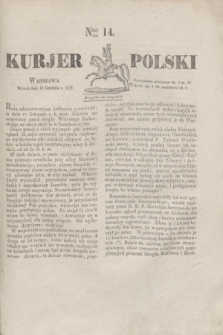 Kurjer Polski. 1829, Nro 14 (15 grudnia)