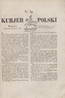 Kurjer Polski. 1829, Nro 19 (20 grudnia)