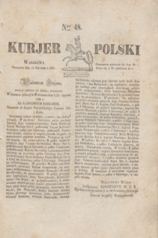 Kurjer Polski. 1830, Nro 48 (21 stycznia)