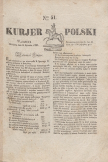 Kurjer Polski. 1830, Nro 51 (24 stycznia)