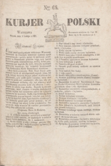 Kurjer Polski. 1830, Nro 66 (9 lutego)
