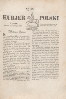 Kurjer Polski. 1830, Nro 68 (11 lutego)