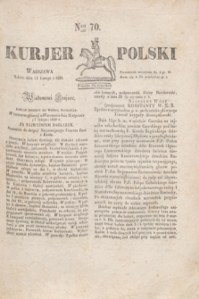 Kurjer Polski. 1830, Nro 70 (13 lutego)