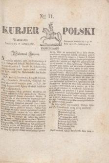 Kurjer Polski. 1830, Nro 71 (14 lutego)