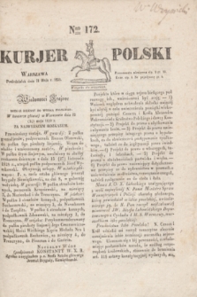 Kurjer Polski. 1830, Nro 172 (31 maja)