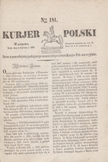 Kurjer Polski. 1830, Nro 181 (9 czerwca)
