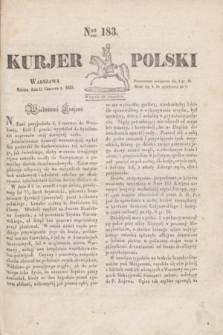 Kurjer Polski. 1830, Nro 183 (12 czerwca)