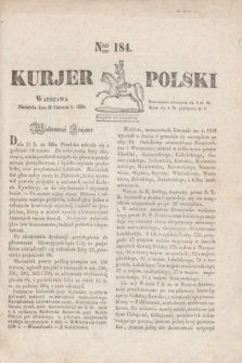 Kurjer Polski. 1830, Nro 184 (13 czerwca)