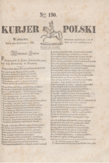 Kurjer Polski. 1830, Nro 190 (19 czerwca)