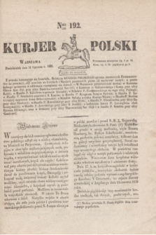 Kurjer Polski. 1830, Nro 192 (21 czerwca)