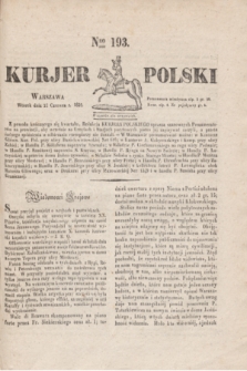 Kurjer Polski. 1830, Nro 193 (22 czerwca)