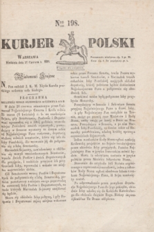 Kurjer Polski. 1830, Nro 198 (27 czerwca)