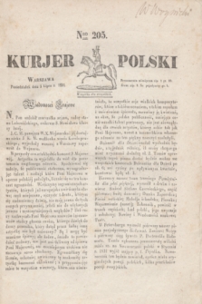 Kurjer Polski. 1830, Nro 205 (5 lipca)