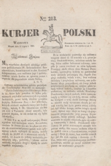 Kurjer Polski. 1830, Nro 213 (13 lipca)