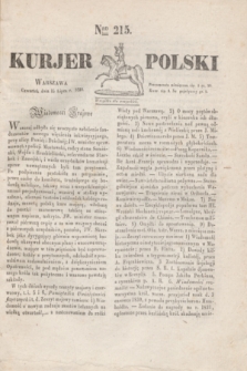 Kurjer Polski. 1830, Nro 215 (15 lipca)