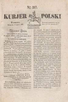 Kurjer Polski. 1830, Nro 217 (17 lipca)