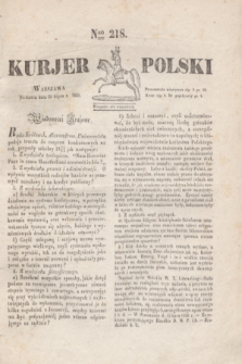 Kurjer Polski. 1830, Nro 218 (18 lipca)