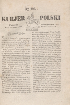 Kurjer Polski. 1830, Nro 220 (20 lipca)