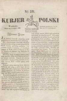 Kurjer Polski. 1830, Nro 231 (31 lipca)