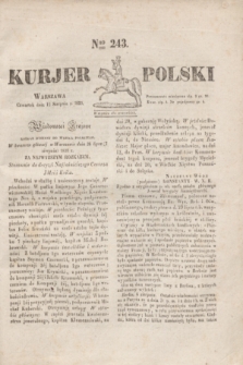 Kurjer Polski. 1830, Nro 243 (12 sierpnia)
