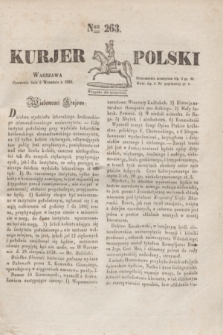 Kurjer Polski. 1830, Nro 263 (2 września 1830)