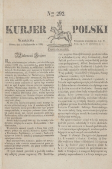 Kurjer Polski. 1830, Nro 292 (2 października)