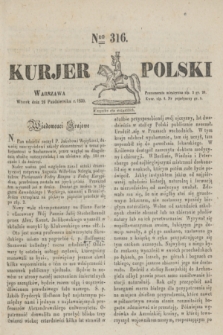 Kurjer Polski. 1830, Nro 316 (26 października)