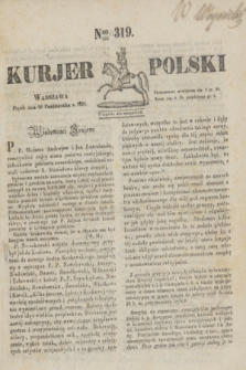 Kurjer Polski. 1830, Nro 319 (29 października)