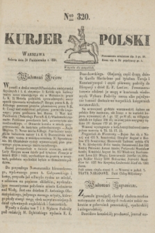 Kurjer Polski. 1830, Nro 320 (30 października)