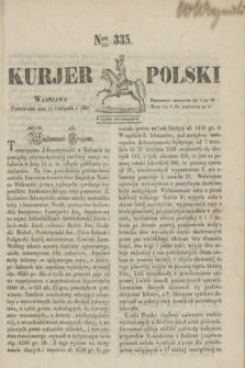 Kurjer Polski. 1830, Nro 335 (15 listopada)