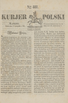 Kurjer Polski. 1830, Nro 337 (17 listopada)