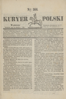 Kuryer Polski. 1830, Nro 366 (19 grudnia)