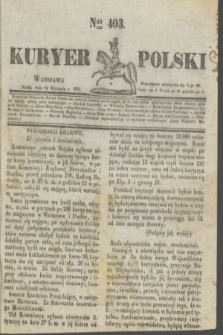 Kuryer Polski. 1831, Nro 403 (26 stycznia)