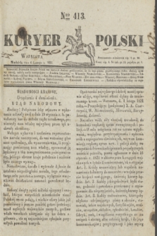 Kuryer Polski. 1831, Nro 413 (6 lutego)