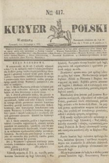 Kuryer Polski. 1831, Nro 417 (10 lutego)