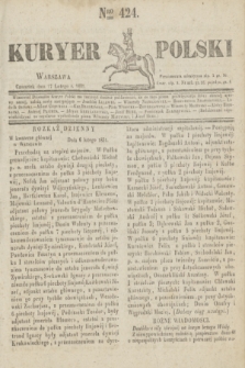 Kuryer Polski. 1831, Nro 424 (17 lutego)