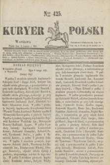 Kuryer Polski. 1831, Nro 425 (18 lutego)