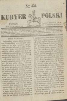 Kuryer Polski. 1831, Nro 430 (23 lutego)